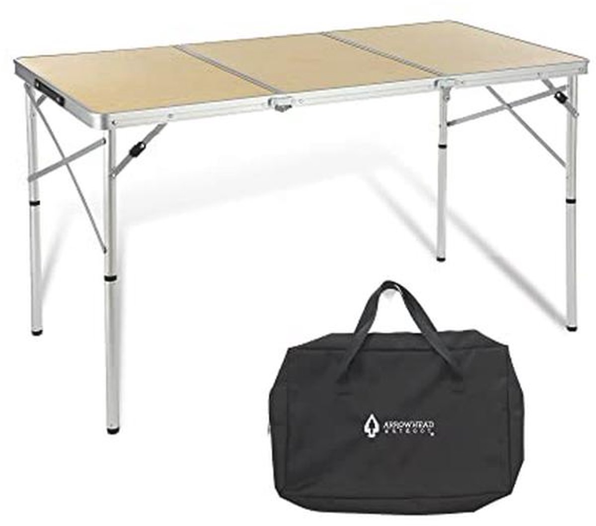 Vouwkamertafel 4" - Lichtgewicht Aluminium Frame met Verstelbare Hoogtes