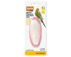Minerale Steen en Sepia Schaal voor Vogels - Aardbei 12 cm
