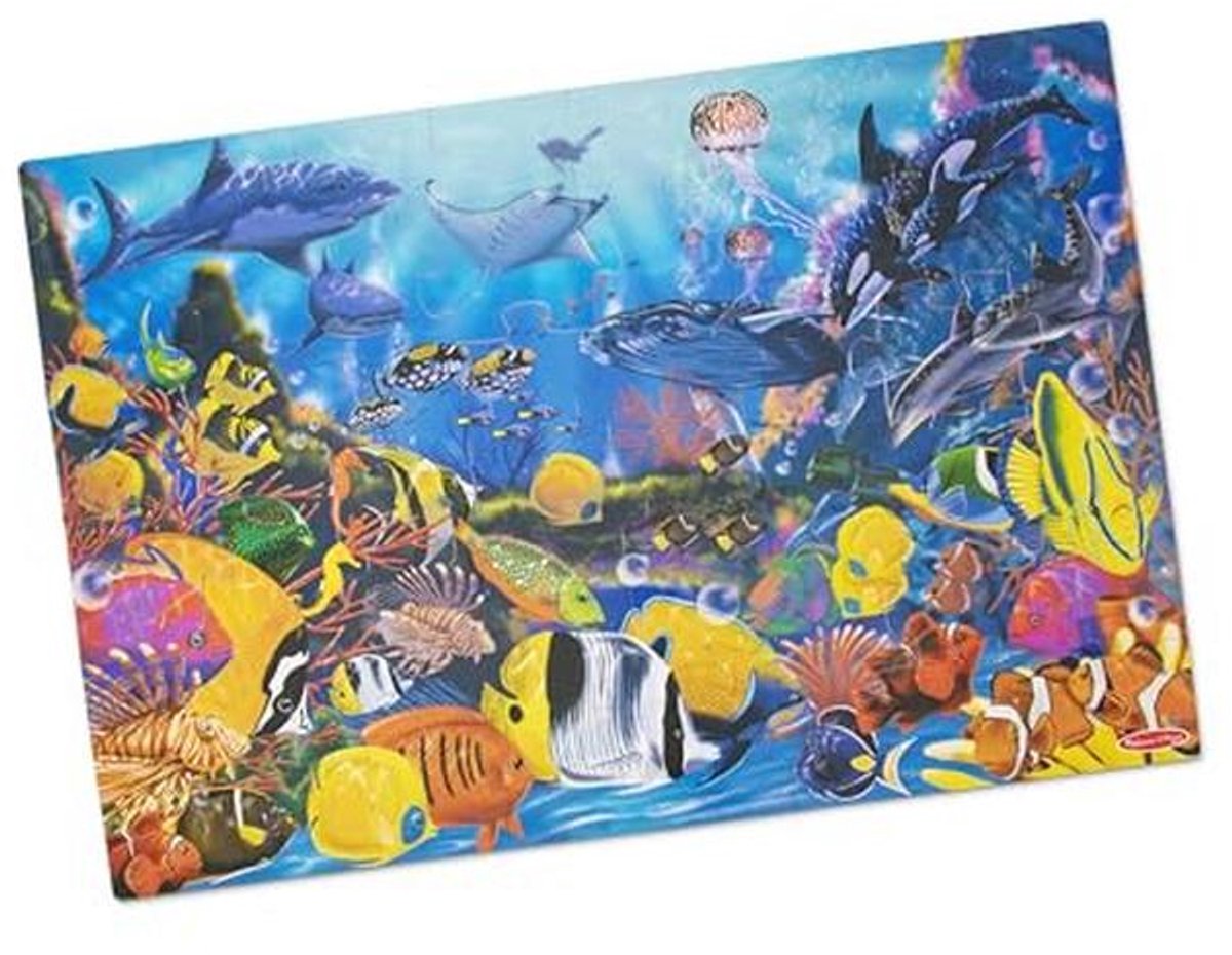 Onderwatervloerpuzzel met extra dikke kartonnen delen - Puzzels voor Creatief Spel