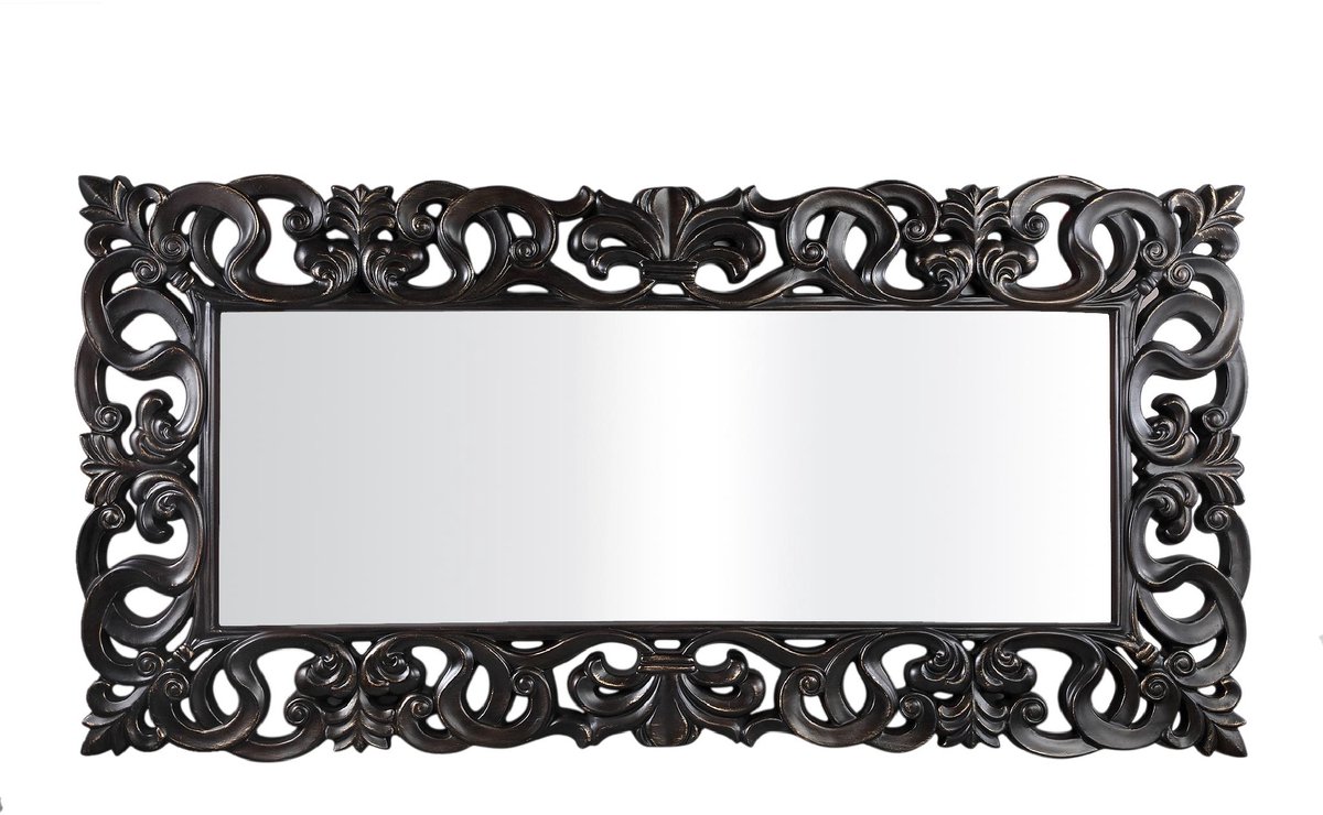 PTMD Spiegel Morrigan - Zwart - 89x4.5x178.5cm
