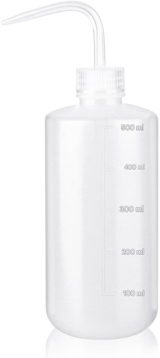 TuseRxln Knijpfles - Doseerflessen - 500 Ml Met Maatverdeling Lekvrije Deksels - 1 Stuks - Voor Plantenverzorging Wit