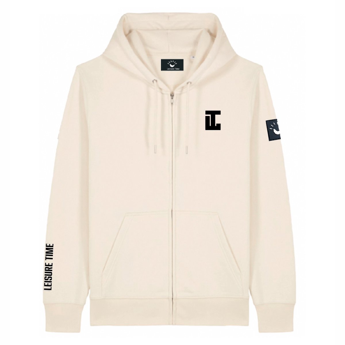 Leisure Time ZIP Hoodie unisex blanc