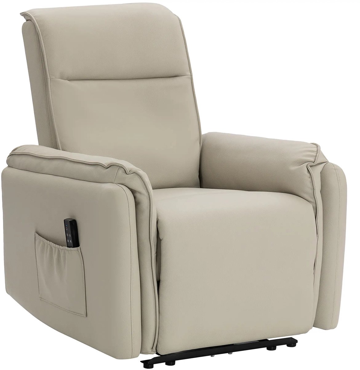 GranMaison Massagestoel - Relaxfauteuil - Zetel - Stof - 1 persoons - Met armleuning - Zeer comfortabel - Elektrisch - Beige