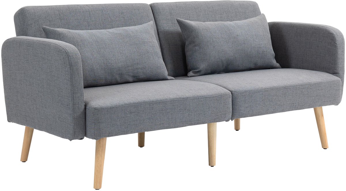 Slaapbank - Uitklapbaar - Slaapstoel - Logeerbed - Zetelbed - Slaapfauteuil - Vouwbed - 2 persoons - Zeer comfortabel - Grijs
