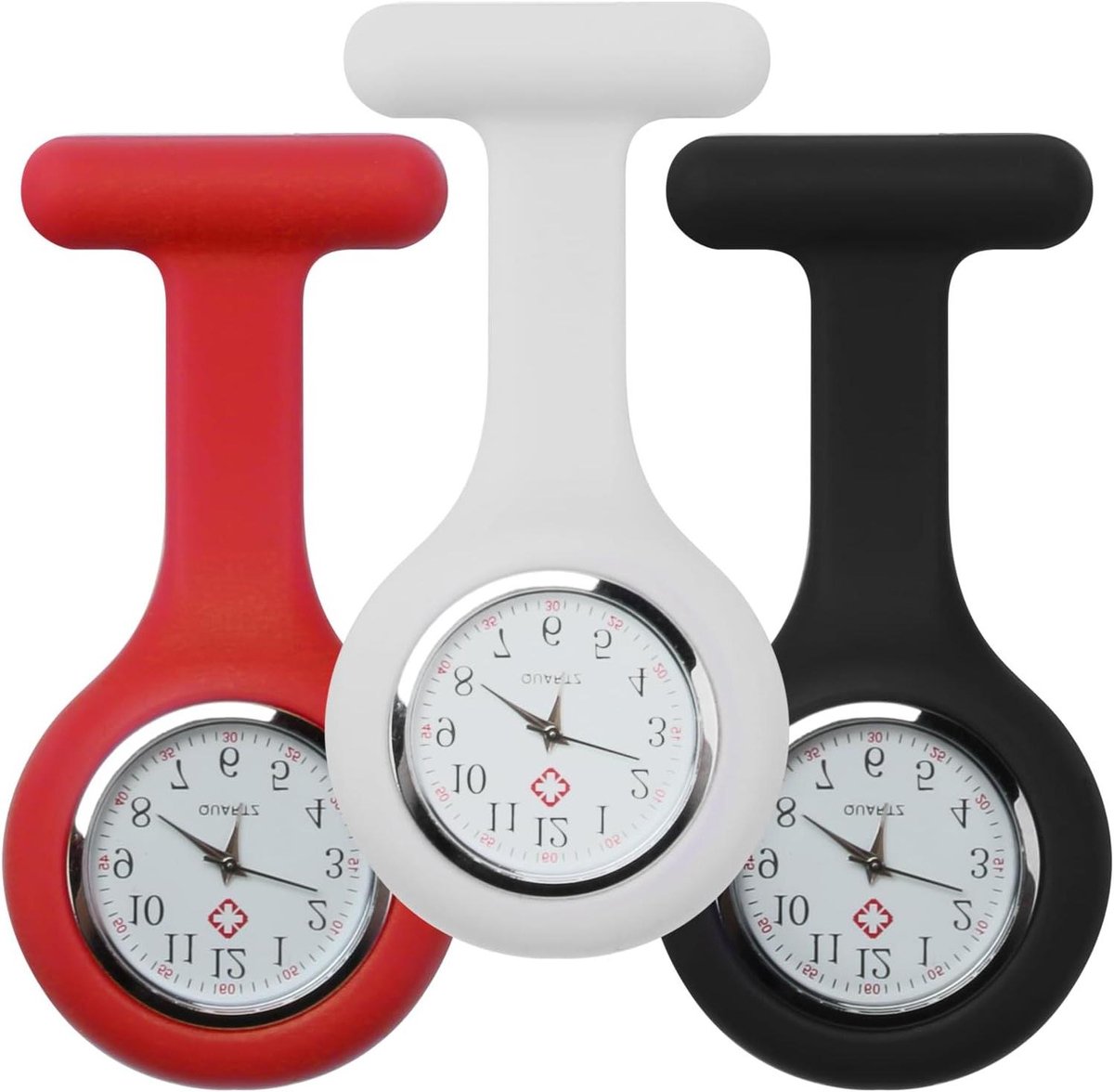 Nordivar - Verpleegkundige Horlogeset, Siliconen Gezondheidszorg Fob Horloges - 3 Stuks