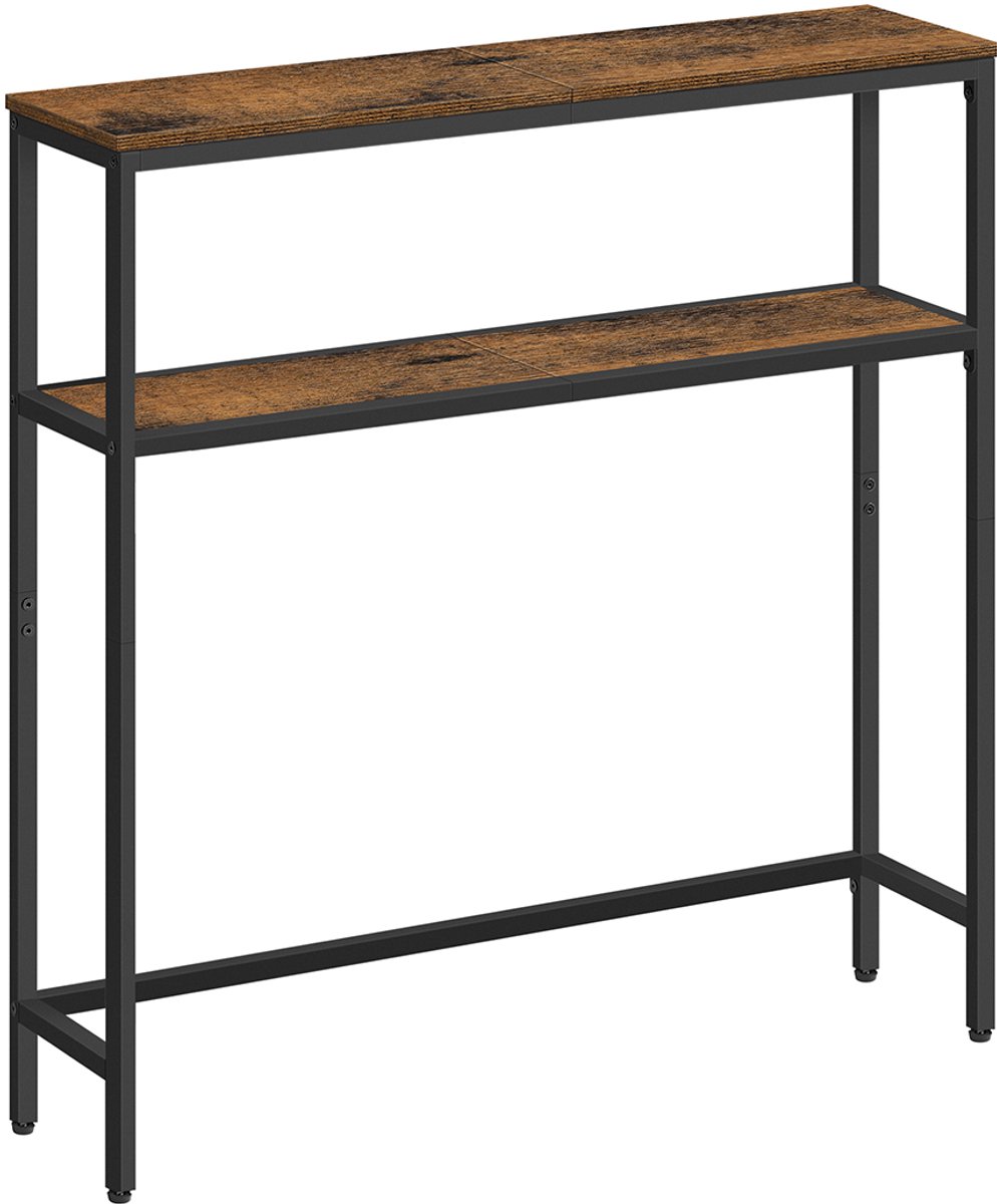 Consoletafel – 2 niveaus – Entree – Vintage bruin/Inktzwart