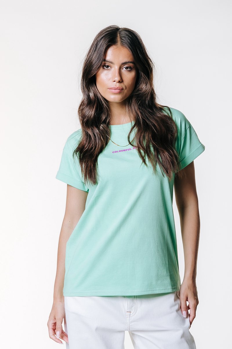 Colourful Rebel Uni Logo Boxy Tee- L