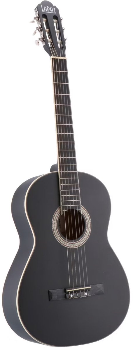 LaPaz C30BK 4/4-formaat klassieke gitaar matzwart