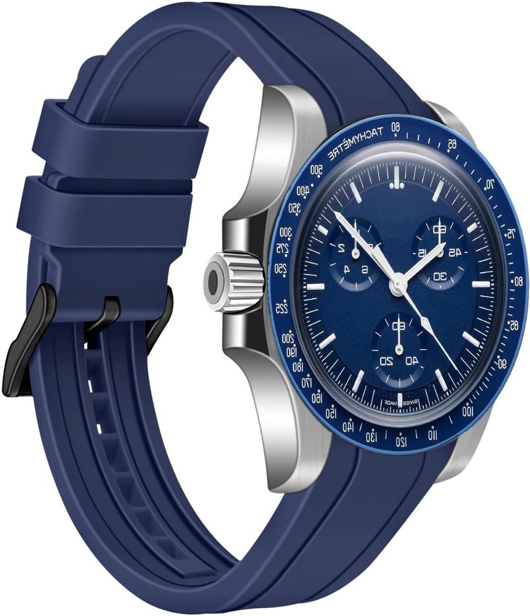 Nordivar - Universele Gebogen Uiteinden Zachte Rubberen Horlogeband 20mm 22mm - Sport Vervanging Horlogebanden - Diverse Kleuren - Geschikt voor Mannen en Vrouwen