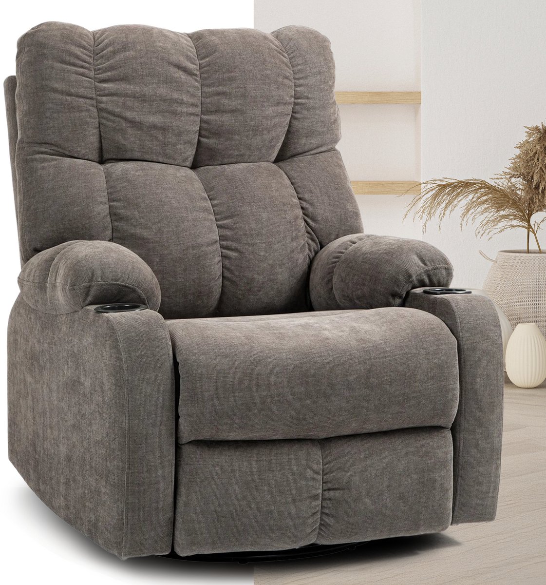 GranMaison Elektrische Massagestoel Lichtbruin - Massagestoel - €299,95