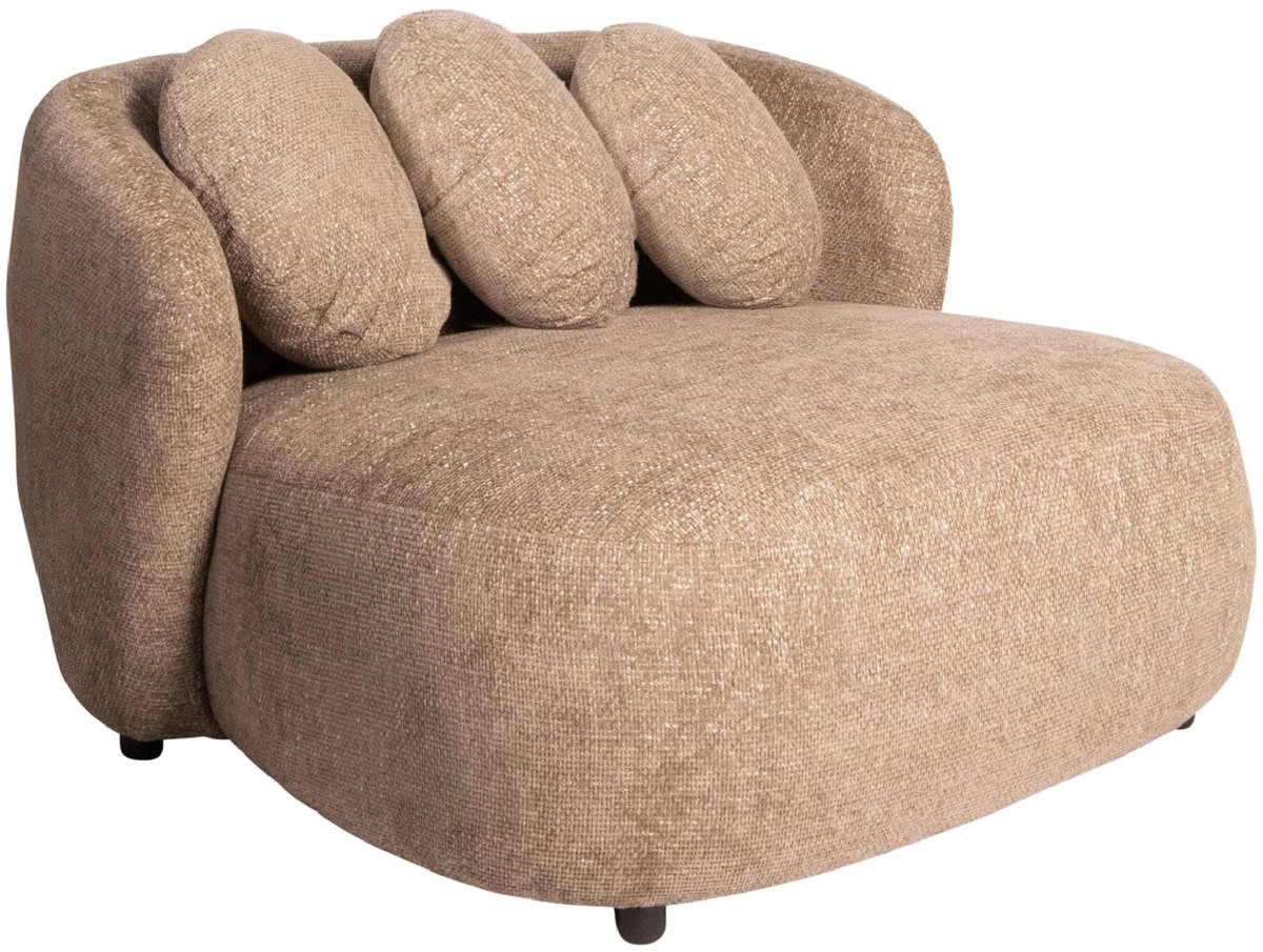 PTMD - Fauteuil Aphrodite - Taupe - 122x116x71cm