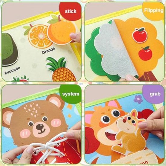 Interactief Montessori Boek voor Kinderen - Sensorisch Speelgoed voor 1 Jaar — afbeelding 5