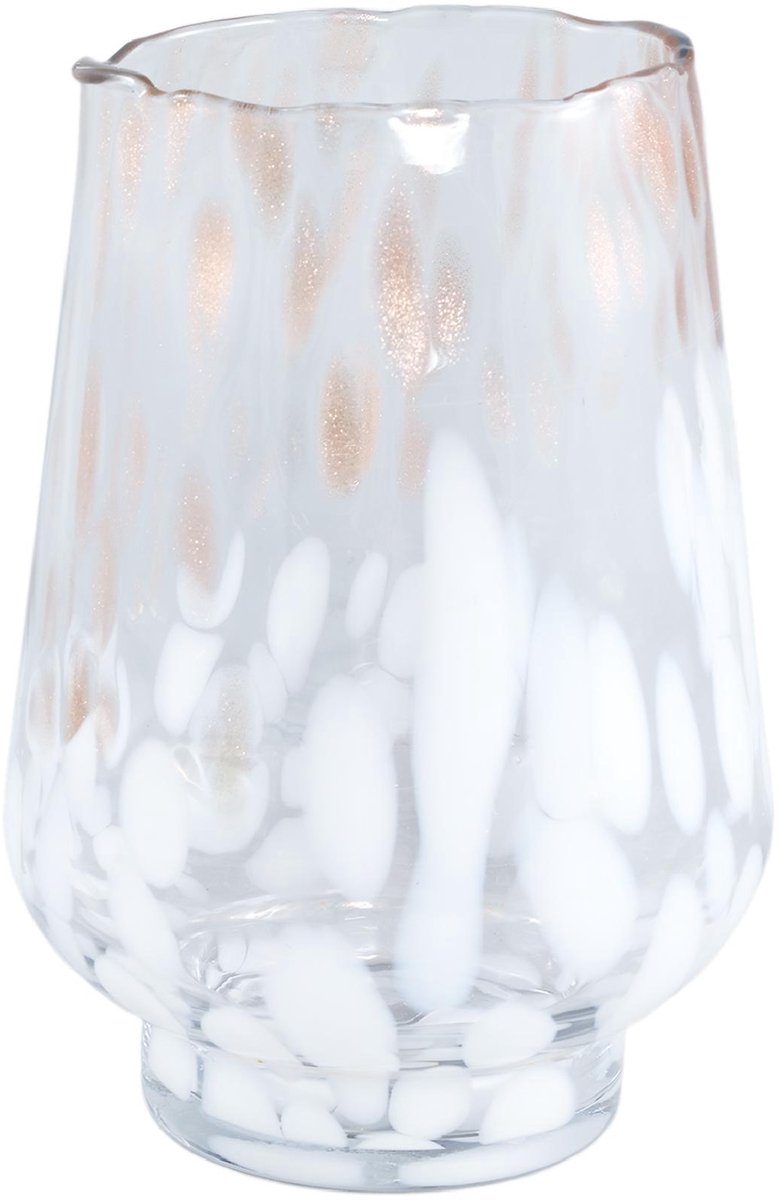 PTMD Windlicht Angelina - Wit - 19x19x26cm