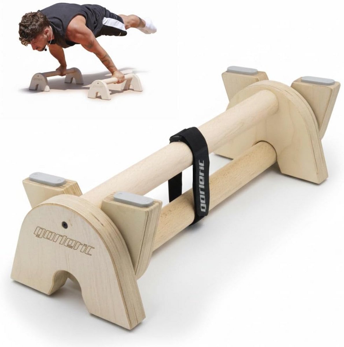 Push-Up Parallellen voor Calisthenics en Thuis Training - 42 cm Beukenhout