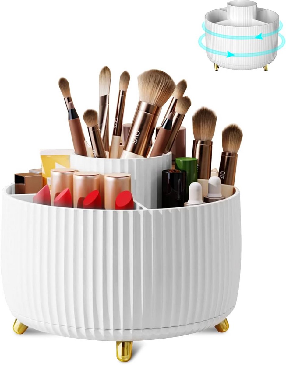 360 Graden Draaibare Cosmetica Make-up Organizer voor Kamers, Kaptafels en Badkamers