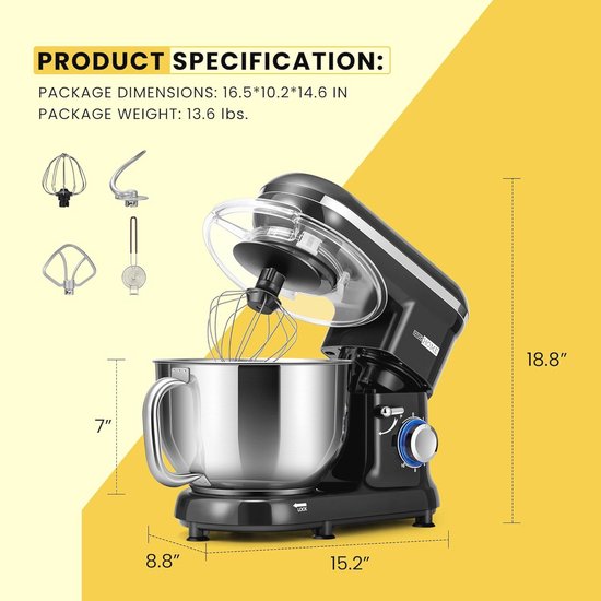 Keukenmachine 5,7 liter met 10 snelheden en spatbescherming van KitchenAid — afbeelding 3