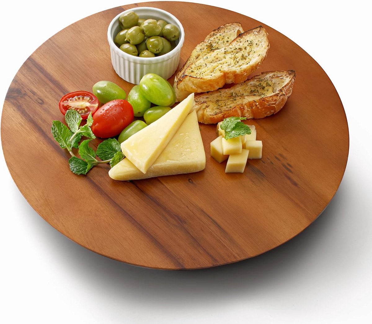 Grote Houten Draaiplateau (Lazy Susan) van 33 cm voor Tafel, Keuken en Koelkast - Acaciahout