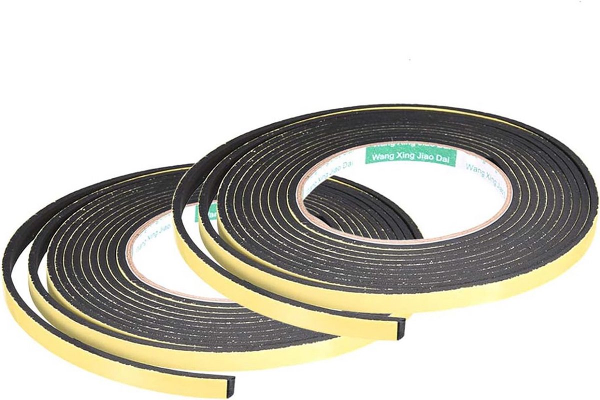2 Stuks Zelfklevende Schuimband voor Tochtstrips, Isolatie & Afdichting - 8mm x 3mm x 4m
