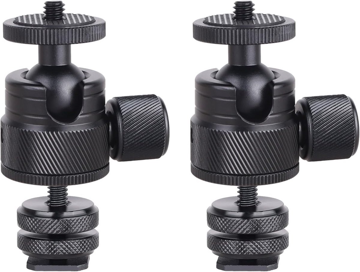 Mini-kogelkop voor Statief: Compacte Aluminium CNC-Draaibare Kop voor Telefoon en Lichte Camera