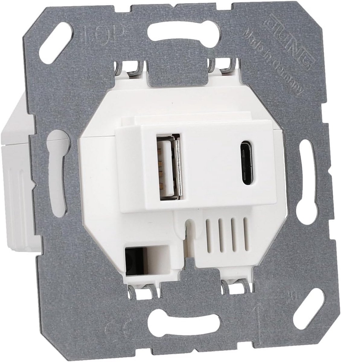 Dubbele USB Wandoplader met Type-A en Type-C Poort voor Snel Laden