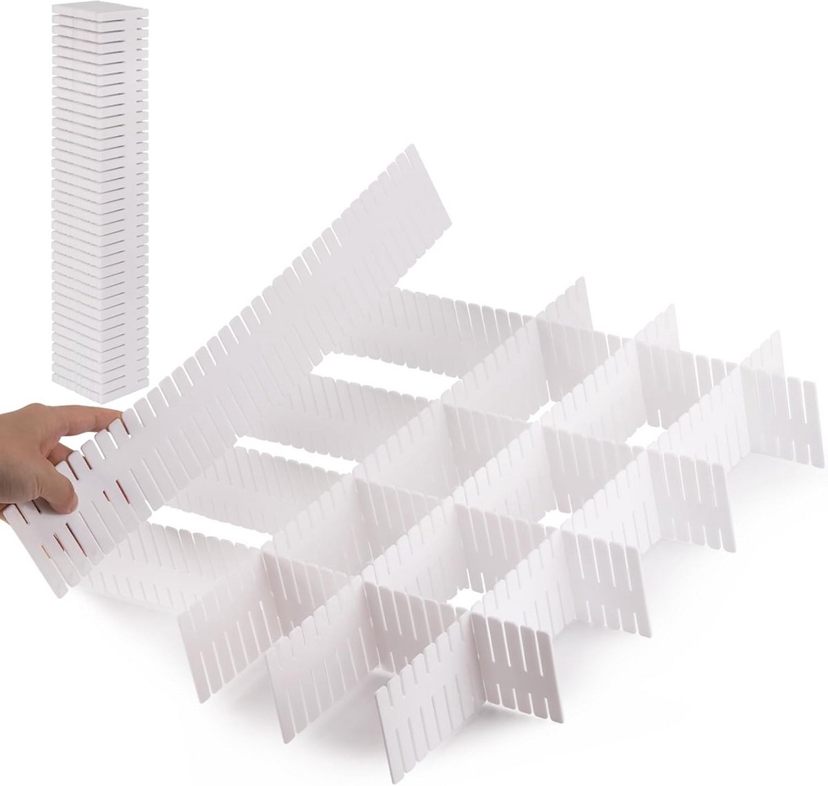 40x Verstelbare Lade Verdelers - Organizer voor Sokken, Ondergoed & Make-up