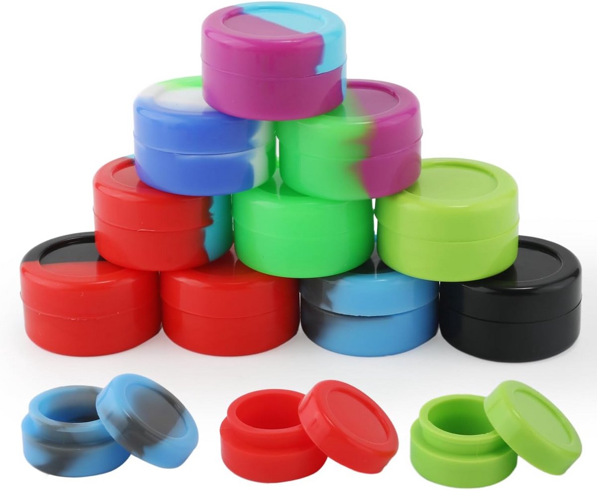 30 Stuks 5ML Multifunctionele Siliconen Containers voor Cosmetica, Voedsel en Ambachten