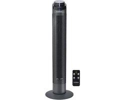 Torenventilator Zwart 50W met 3 Snelheden, Timer en Afstandsbediening - Ventilator