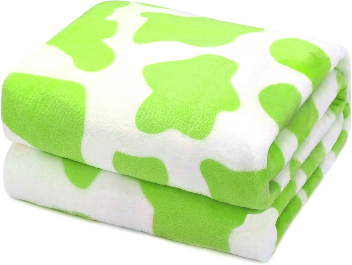Zachte Fleece Deken Groen – Warme en Comfortabele Plaid voor Kinderen en Volwassenen