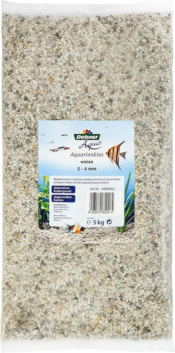 Aquariumgrind korrel 2-4 mm - 5 kg - Wit