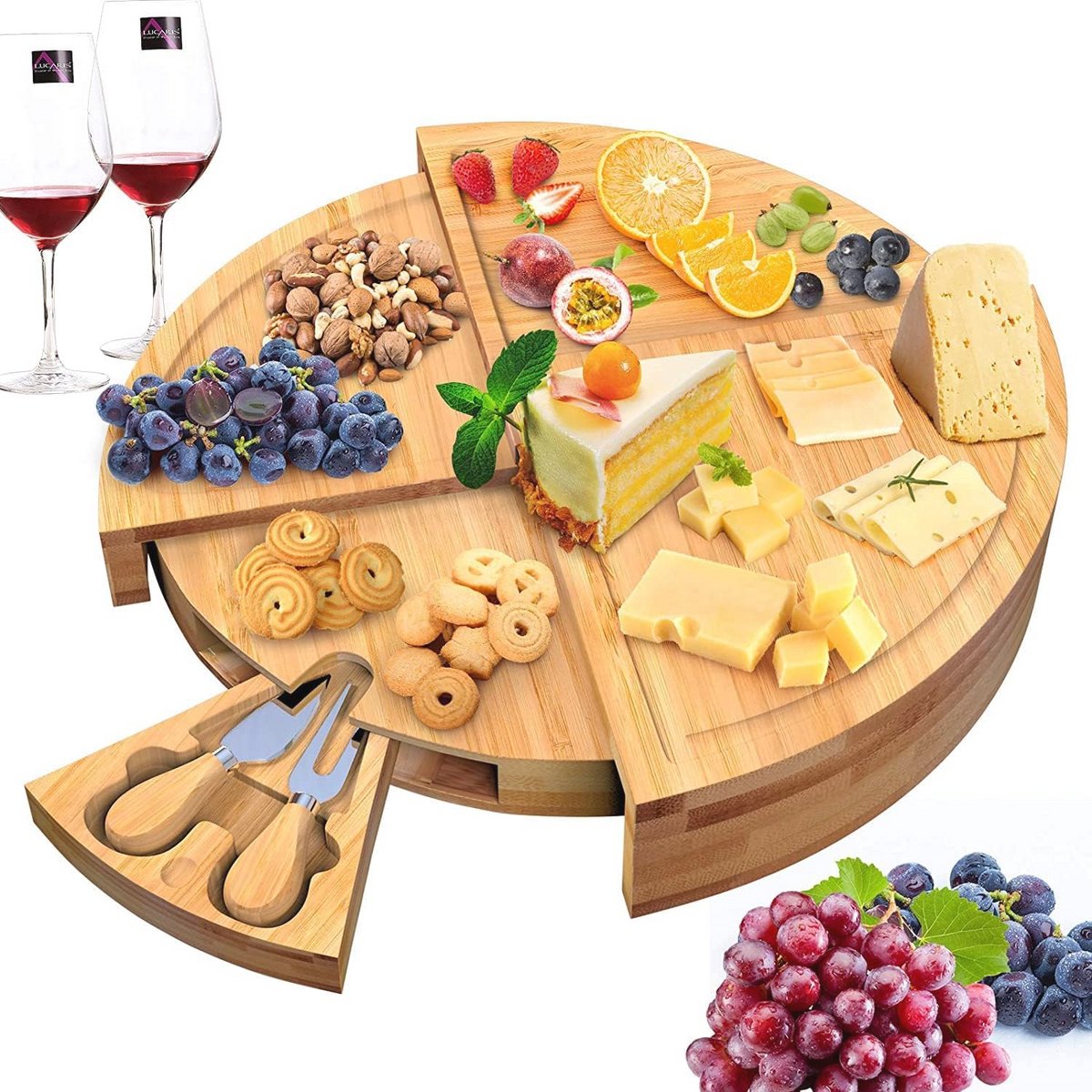 Bamboe Serveerplatte - Ideaal voor BBQ, Kaas en Charcuterie
