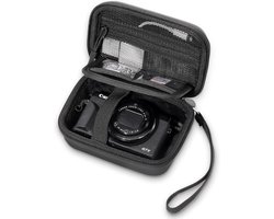 Draagbare cameratas, geschikt voor Canon PowerShot SX740 HS, Canon G7X Mark III/Mark II en Kodak digitale camera's, zwart.