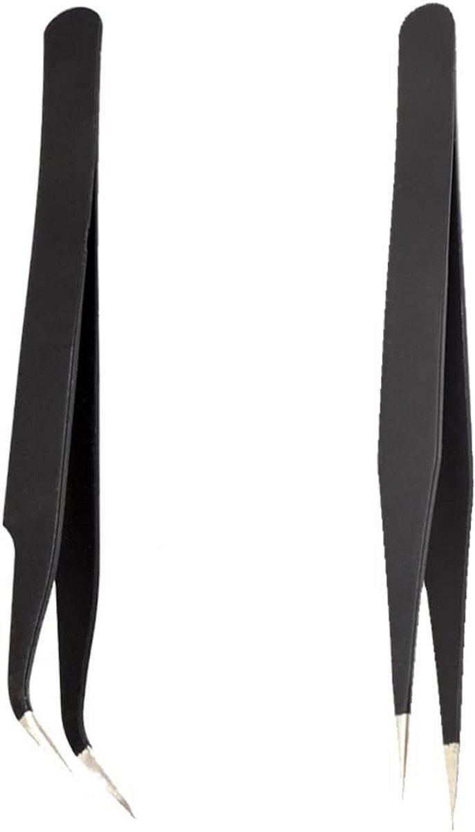 Set van 2 pincetten voor wimperverlenging en nagelaccessoires