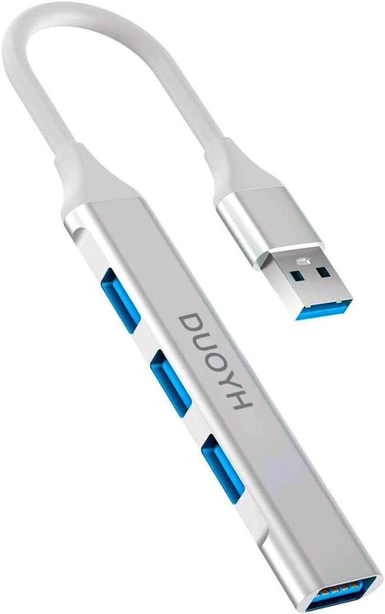 4-Poorts USB 3.0 Hub - Snelle Dataoverdracht Verlengstuk voor Laptop en PC
