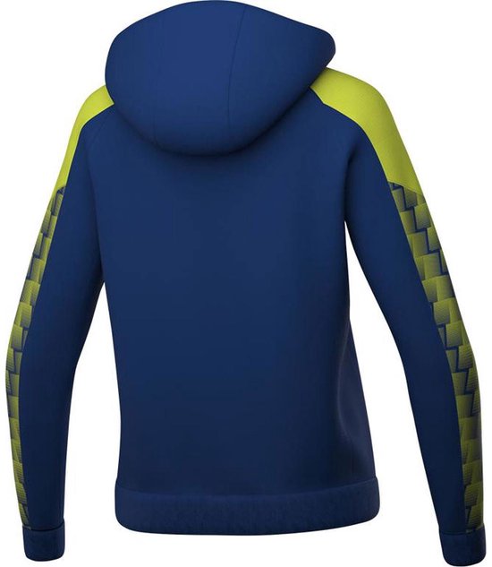 Erima Evo Star Trainingsjack Met Capuchon Dames - Marine / Geel | Maat: 44