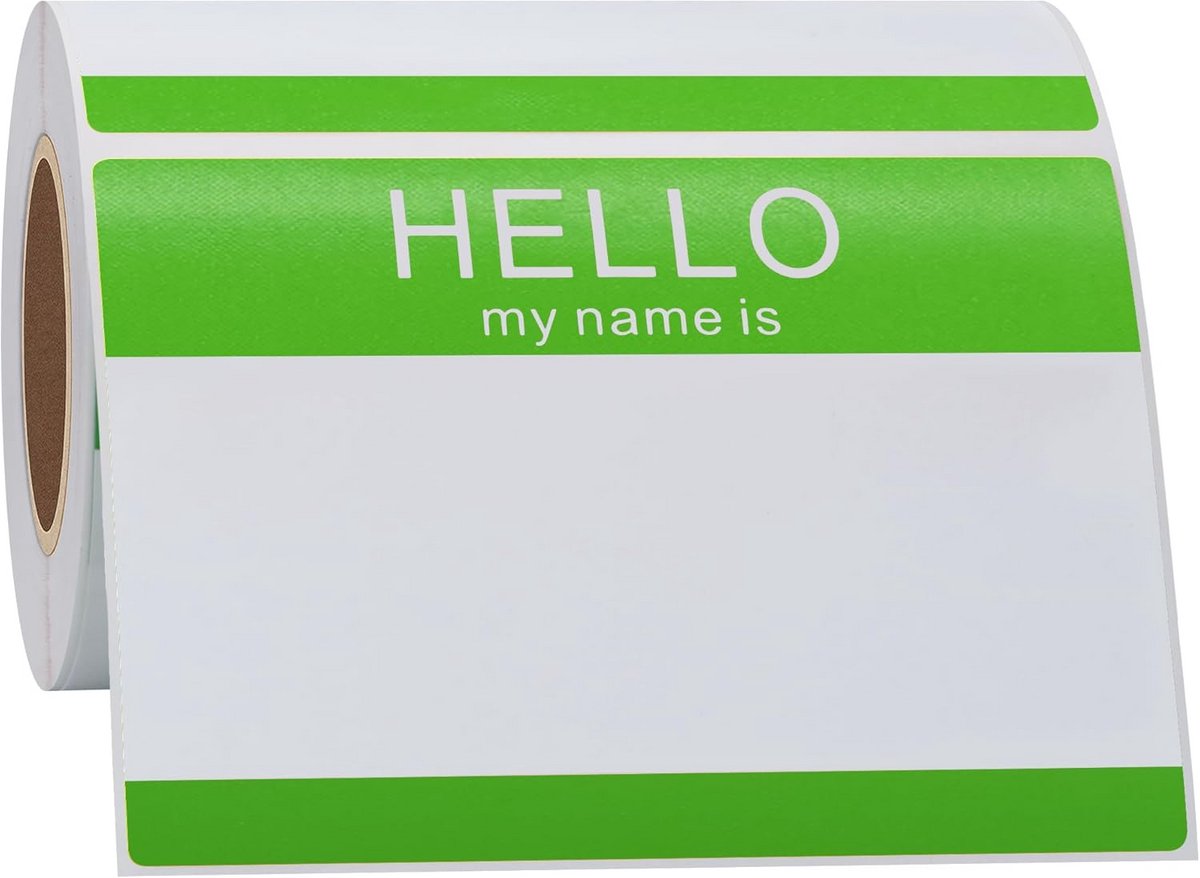 Naamstickers Zelfklevend - Doorschijnend, Semi-Glans - Voor Kleding, School en Kantoor