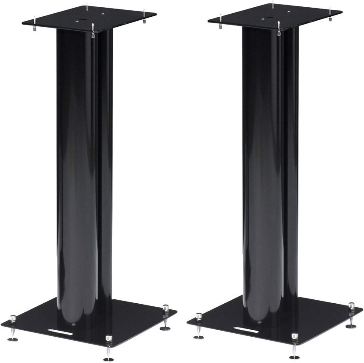 Luidsprekerstandaard 50 cm gesatineerd zwart voor compacte speakers
