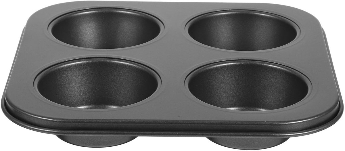 Unyqoos® Vierdelige Muffin Bakvorm Set van Koolstofstaal met Antiaanbaklaag