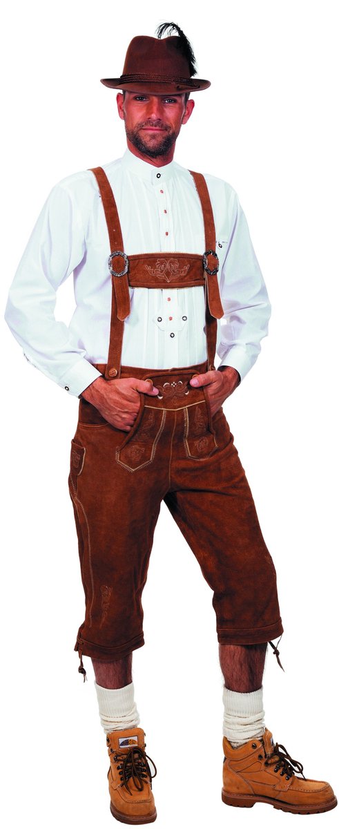Lederhose elite camel - Maat 60
