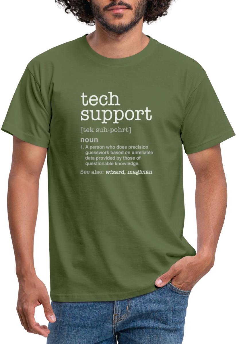 Tech Support Definitie T-Shirt Heren