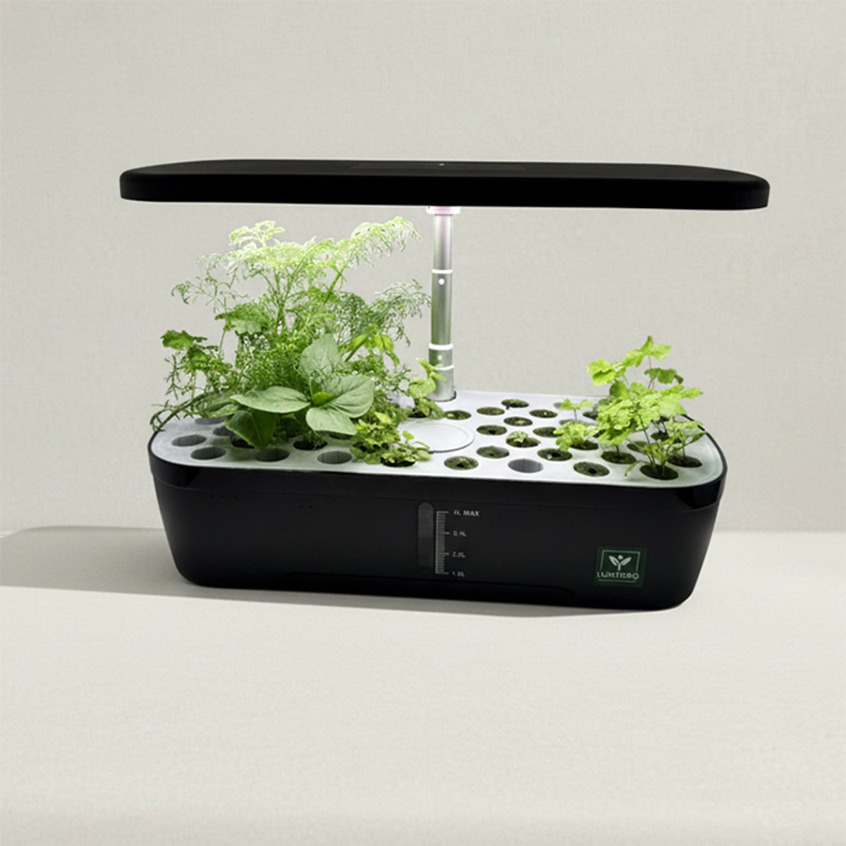 Lumegro Hydrocultuur Kweeksysteem Kitchin Harvest dubbele groei. Smart Garden intelligente binnentuin moestuin, compleet met 15 soorten kruidenzaden en dubbele set pluggen en voeding.