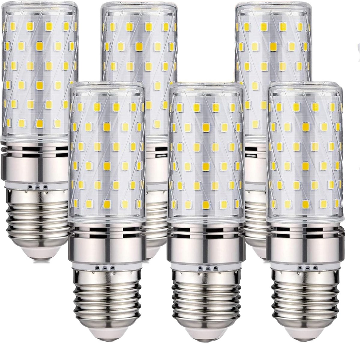 E27 LED-lampen Set – 6 Stuks, 16W / 1600 Lumen, Koel Wit 6000K, Niet Dimbaar, 360° Stralin