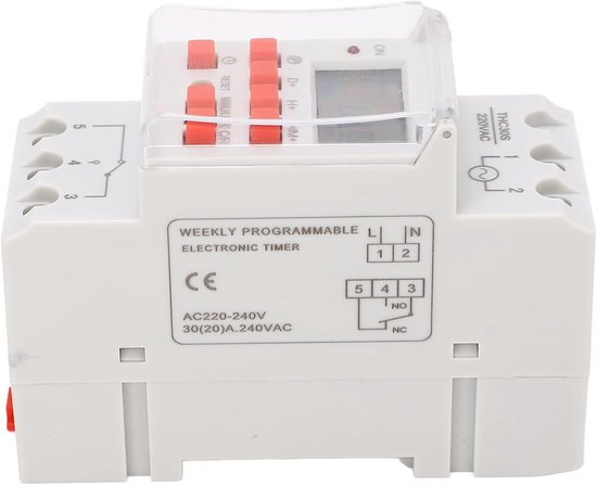 Digital Timer voor DIN Rails - LCD Display - 1 Seconde Timer - DIN Rail ...