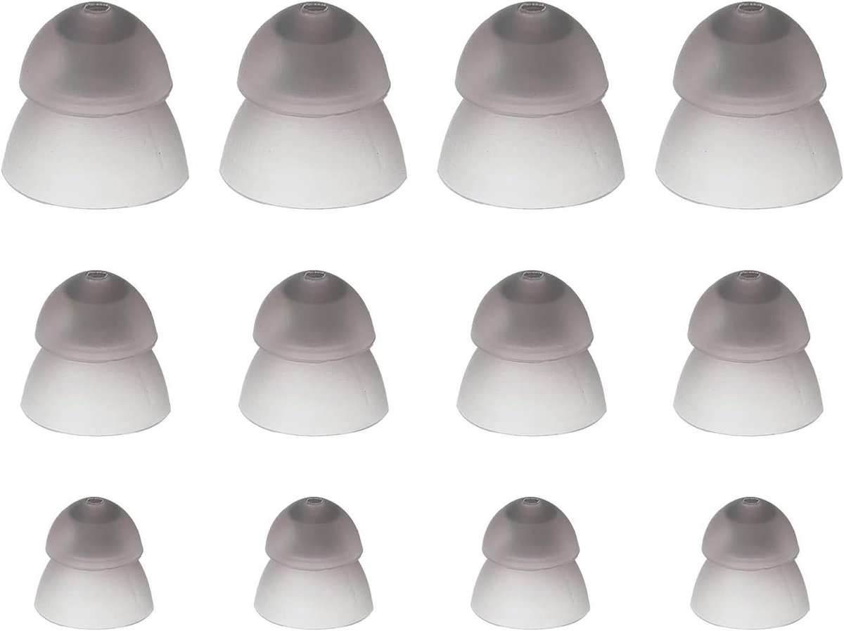 Hoortoestelkoepels voor senioren - Set van 12 stuks - Siliconen - Maat S, M, L