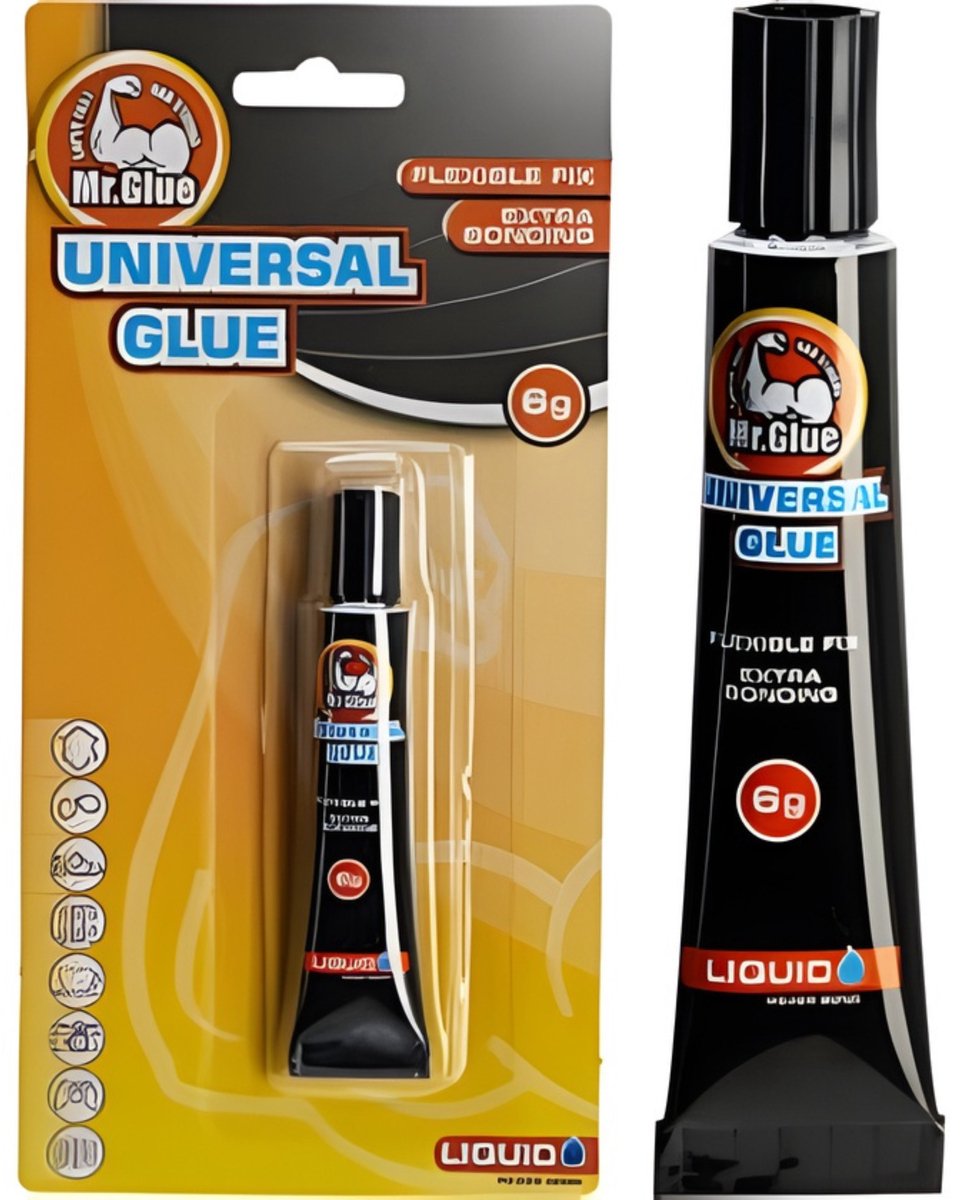 Mr Glue Lijm universeel - 7 ml - transparant - in tube - extra sterk - snel drogend - superlijm