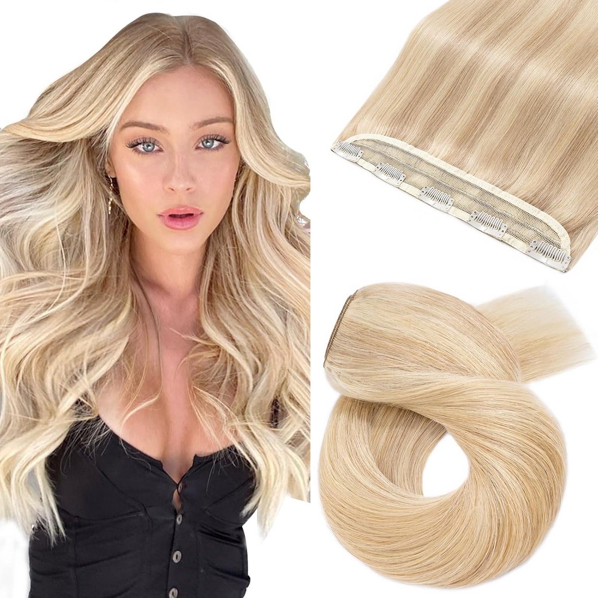 Clip-in Echthaar Extensions 50cm Remy Natuurlijk Volume