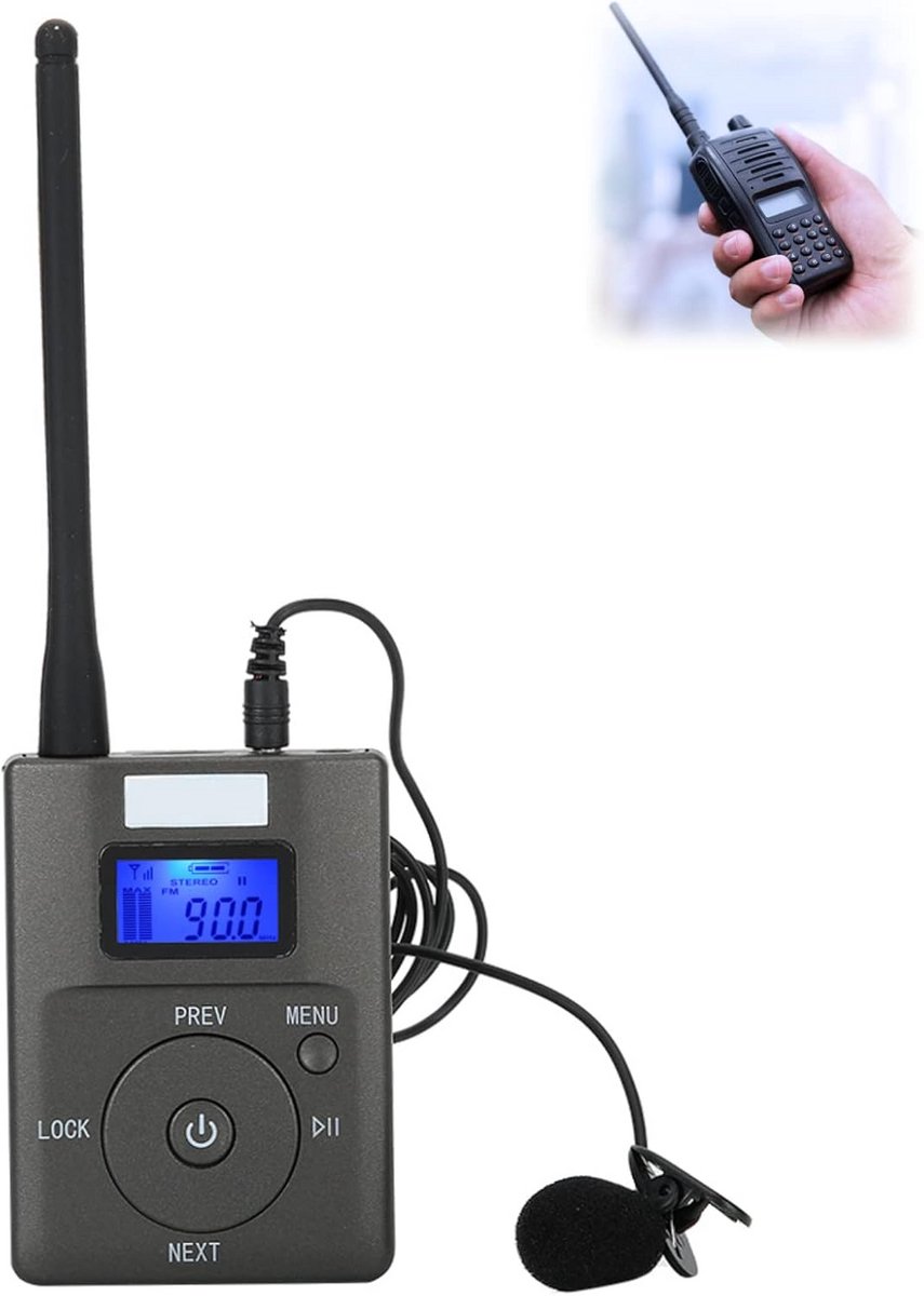 Draagbare FM Zender - Digitale Draadloze Stereo Uitzending met Lange Bereik Antenne