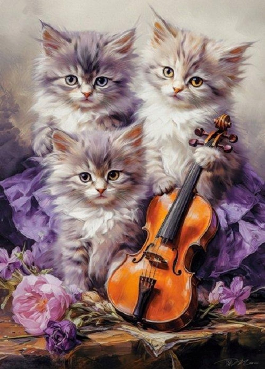 Castorland puzzel 260 stukjes - muzikale kittens, educatief en ontwikkelingsgericht