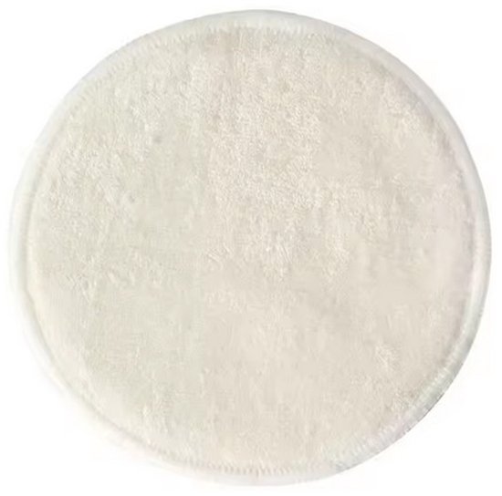 Herbruikbare bamboe zoogkompressen - borstcompressen - Wasbaar & Waterdicht - 14 stuks (7 paar) met wasnetje - 3-laags - Duurzame borstpads van bamboe - 12 cm - Beige/crème van Merkloos — afbeelding 5