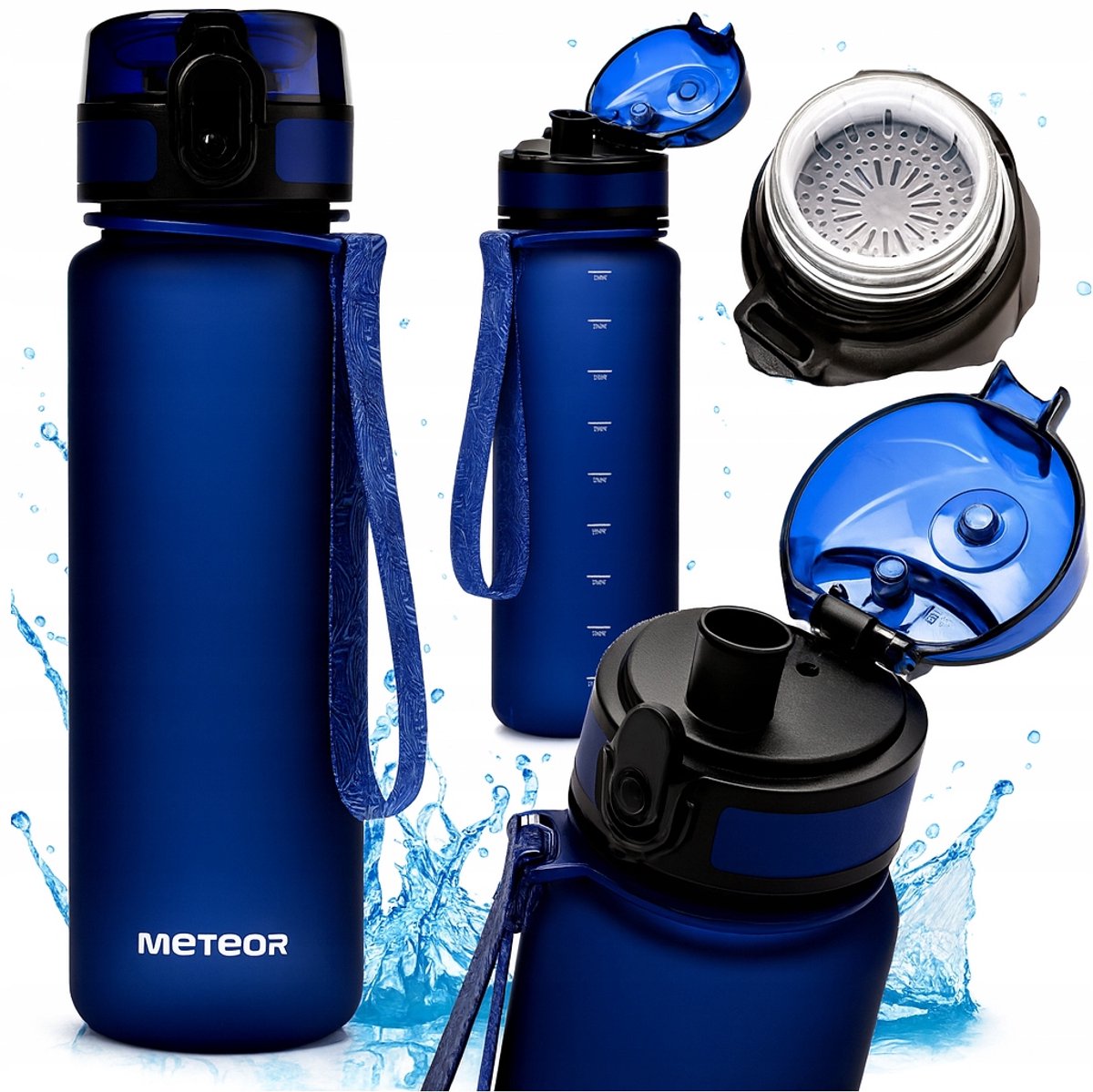 Meteor Sportfles 500ml Tritan - Blauw, Ideaal voor fietsen en fitness