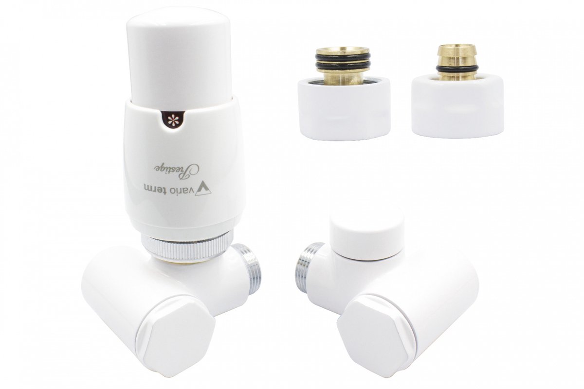 Vario Term Integra Thermostatische Radiatorafsluiter Links Wit Pex